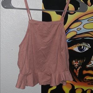 pink crop top